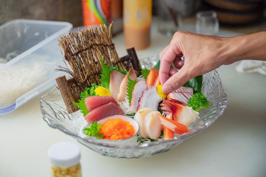 Sashimi in a bowl