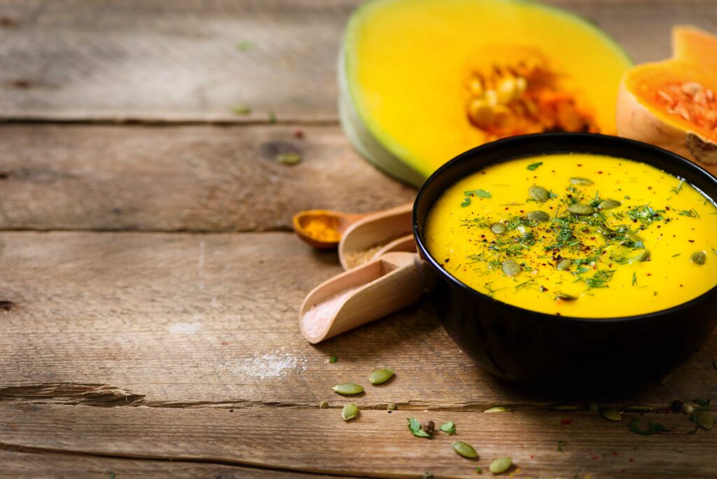 Squash Soup - one of the types of japanese soups