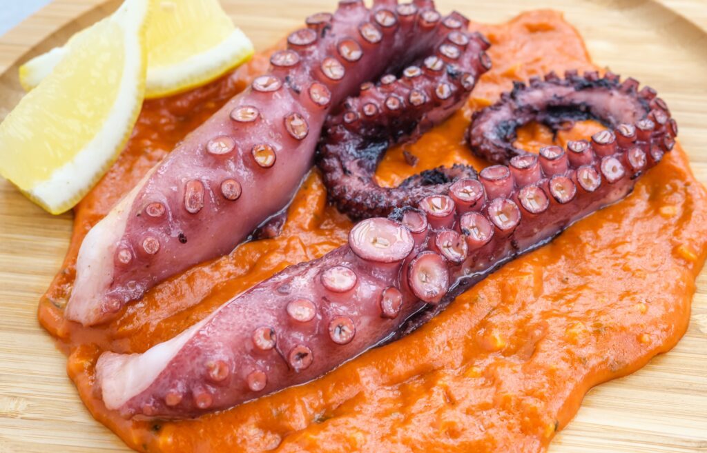 Tako, or Octopus, prepared as Japanese Seafood Dish