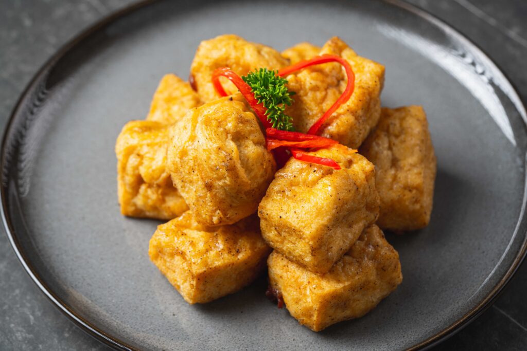 fired tofu a traditional side dish in Japanese culture