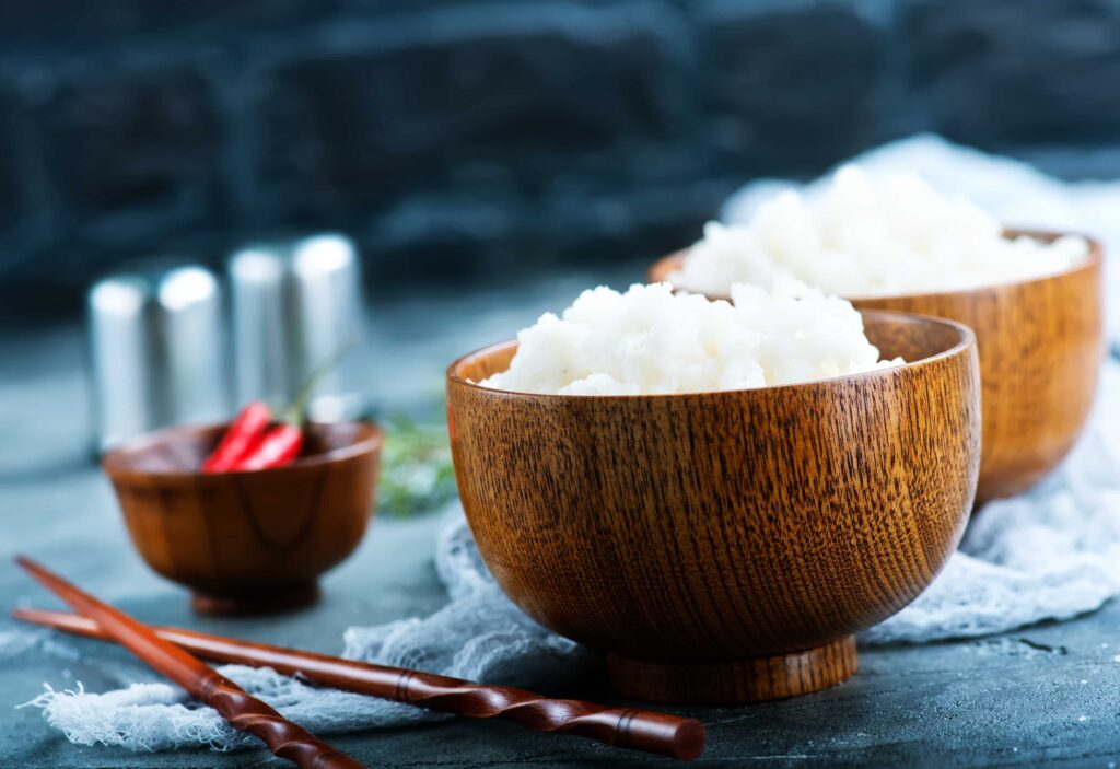 A bowl of rice a traditional japanese side dish